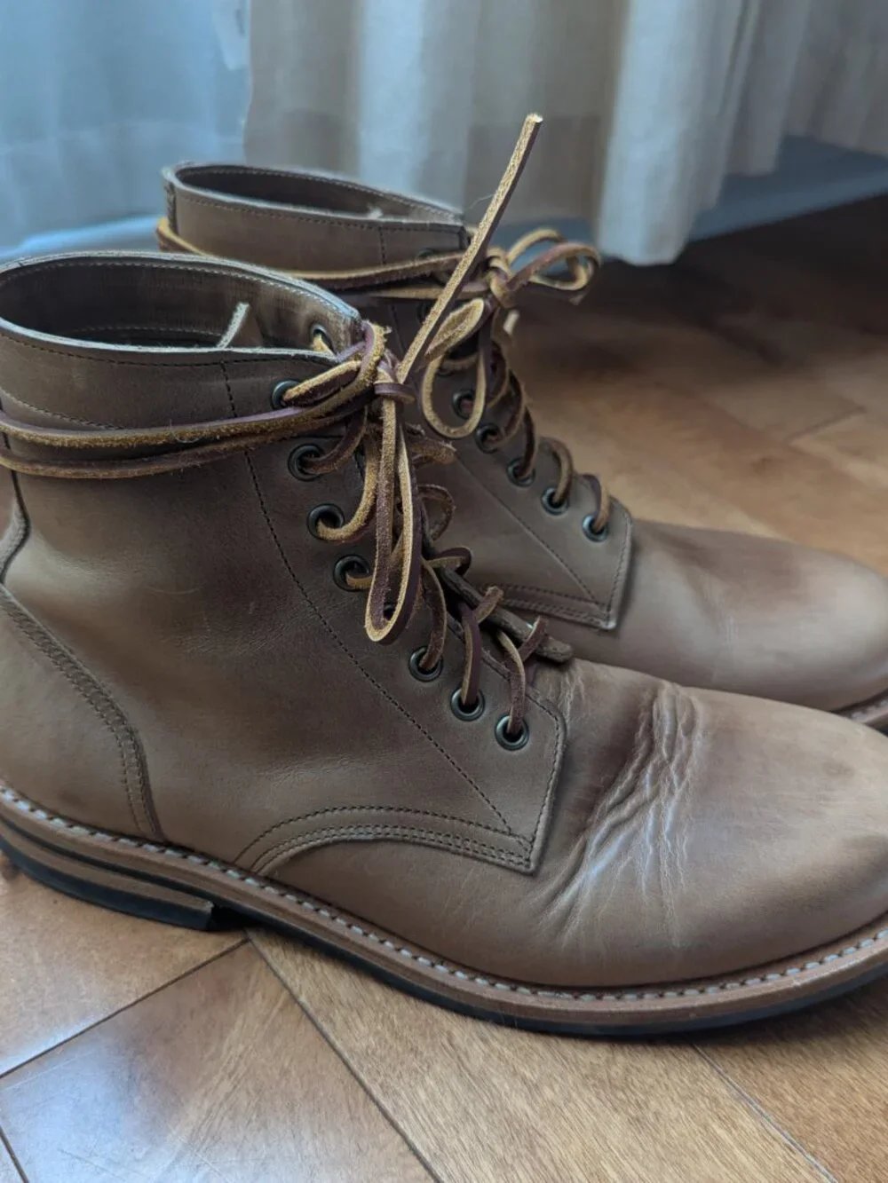 Oak Street Bootmakers Trench Boot Natural Chromexcel Size 10.5 - Picture 3 of 11